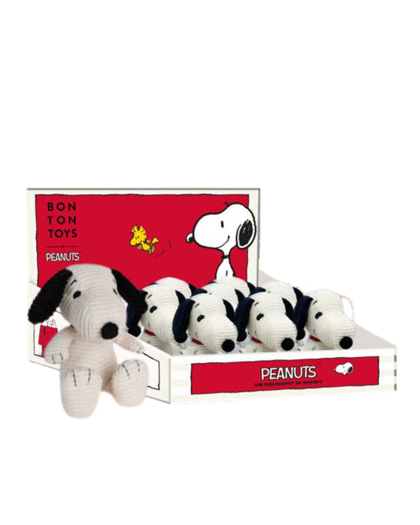 Bon Ton Toys x Peanuts Plush PEANUTS SNOOPY Sitting Corduroy Cream in Display box 5" - VICI Brands
