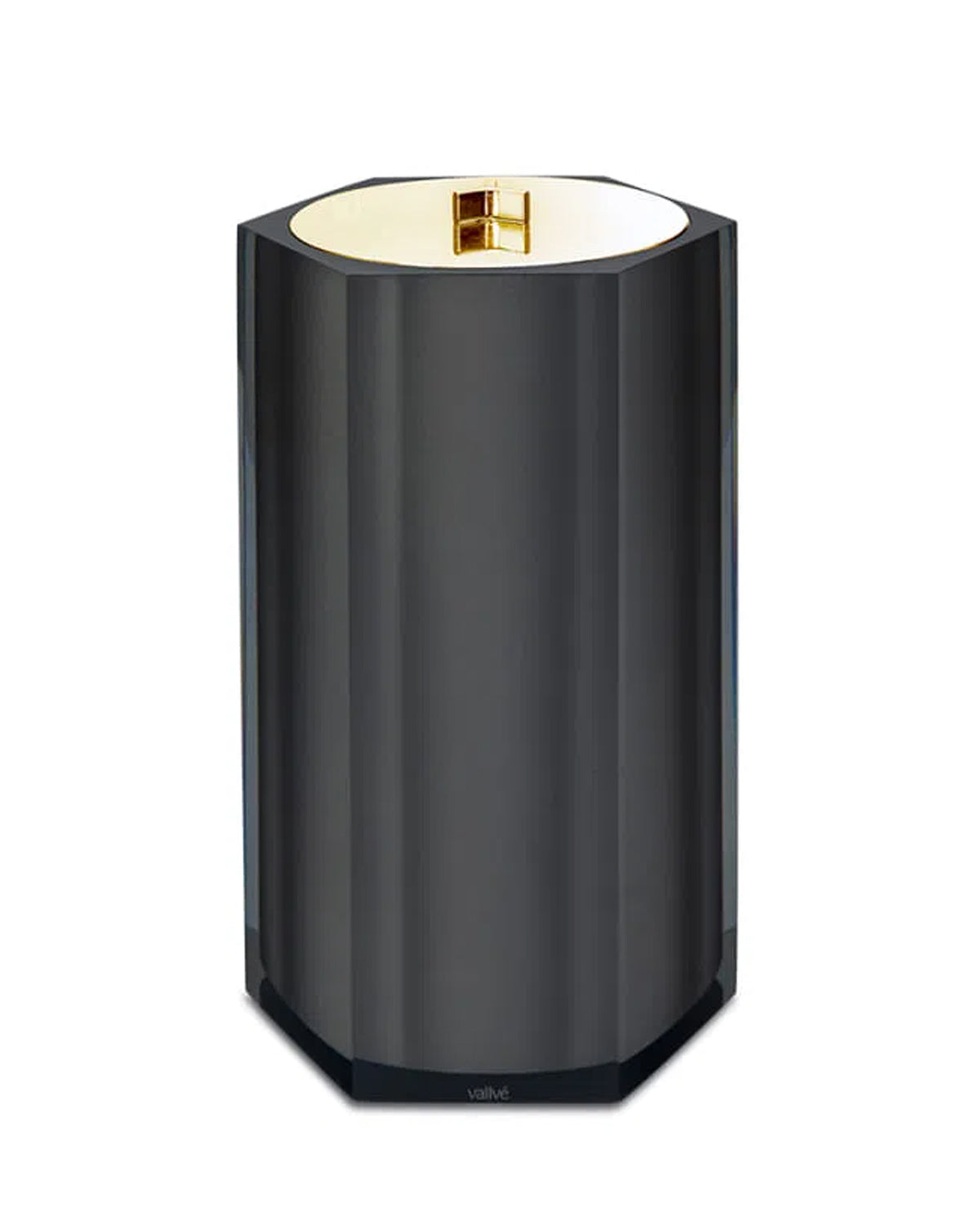 Wastebasket HEXA Black/Matte/Gold