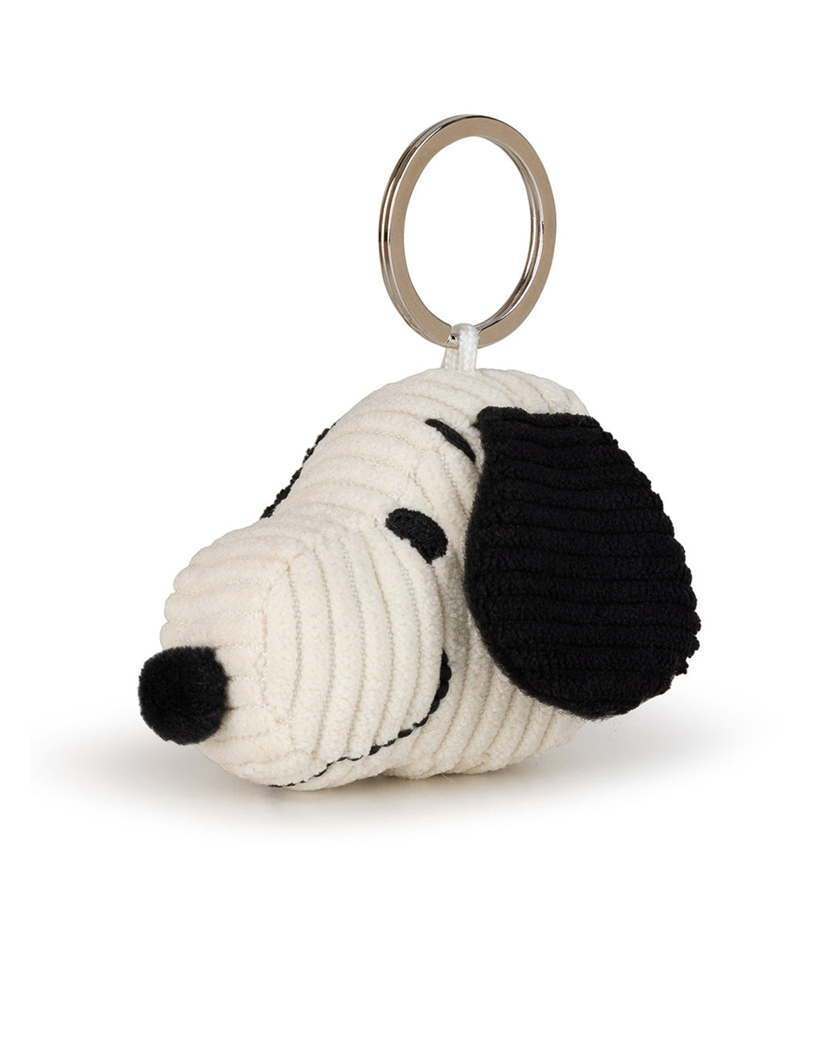Bon Ton Toys Keychain Plush PEANUTS SNOOPY HEAD Cream Corduroy 2"